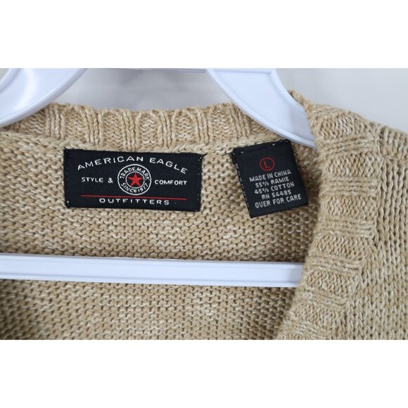 Vintage 90s American Eagle Outfitters Mens Large Fair Isle Knit Sweater Vest - Picture 6 of 9